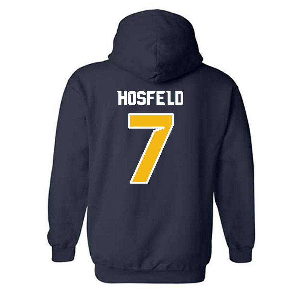 Northern Arizona - NCAA Women's Volleyball : Ella Hosfeld - Kiss My Axe V3 Classic Shersey Hooded Sweatshirt-1