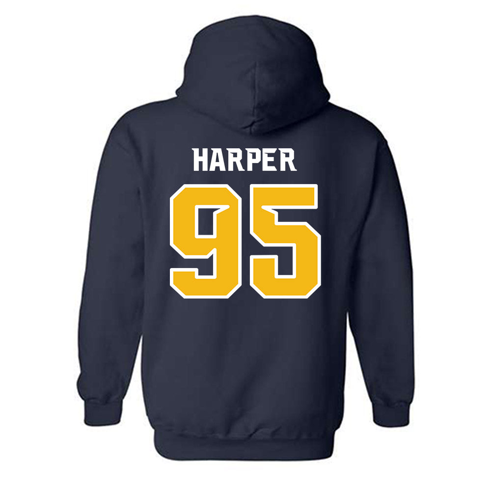 Northern Arizona - NCAA Football : Nick Harper - Kiss My Axe V3 Classic Shersey Hooded Sweatshirt-1