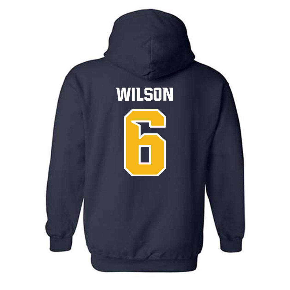 Northern Arizona - NCAA Football : Shahid Wilson - Kiss My Axe V3 Classic Shersey Hooded Sweatshirt-1