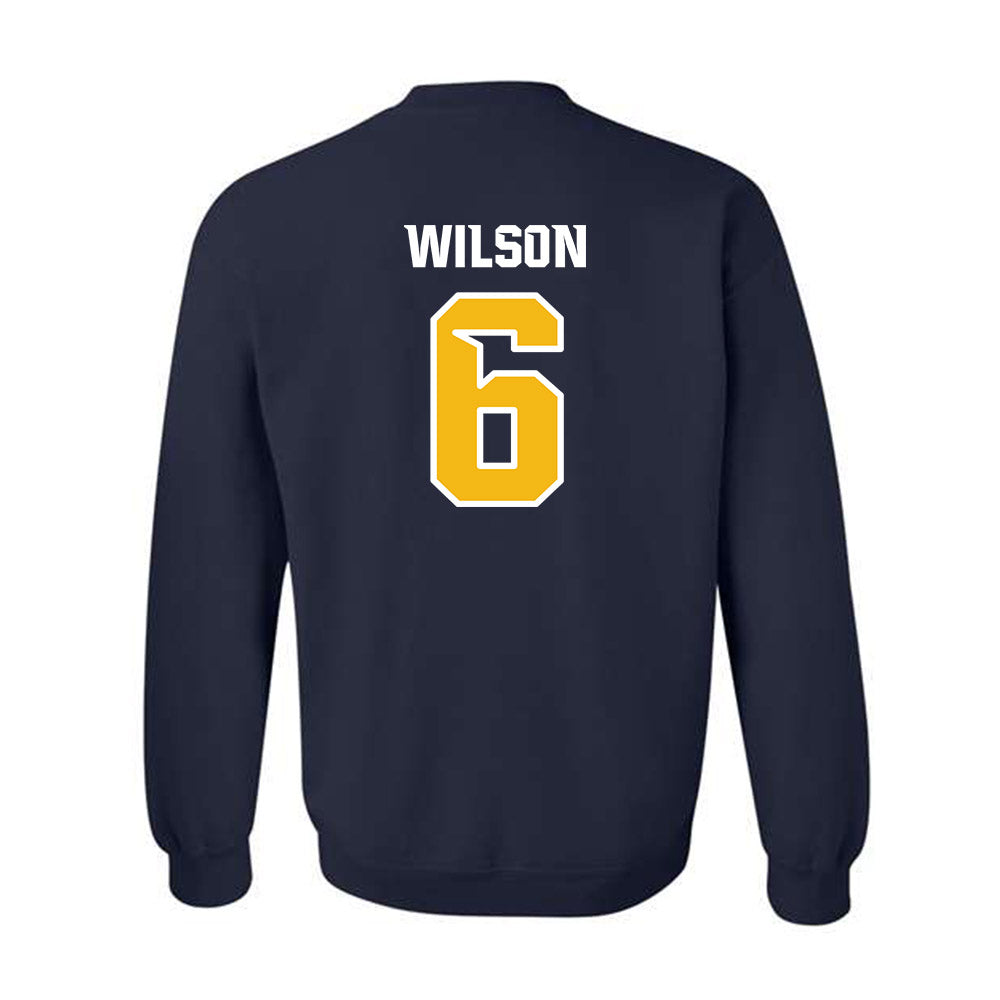 Northern Arizona - NCAA Football : Shahid Wilson - Kiss My Axe V3 Classic Shersey Crewneck Sweatshirt-1