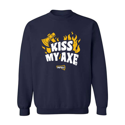 Northern Arizona - NCAA Football : Braylon Gardner - Kiss My Axe V3 Classic Shersey Crewneck Sweatshirt-0
