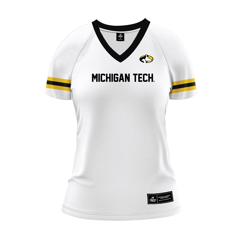 Michigan Tech - NCAA Women's Volleyball : Julia Fledderjohn - White Volleyball Jersey-0