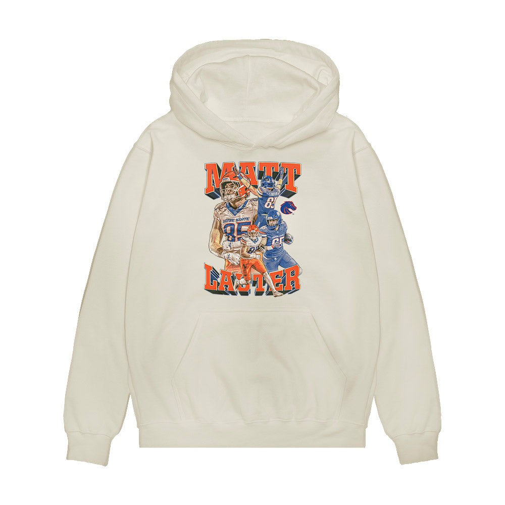 Boise State - NCAA Football : Matt Lauter - Caricature Premium Hooded Sweatshirt-0
