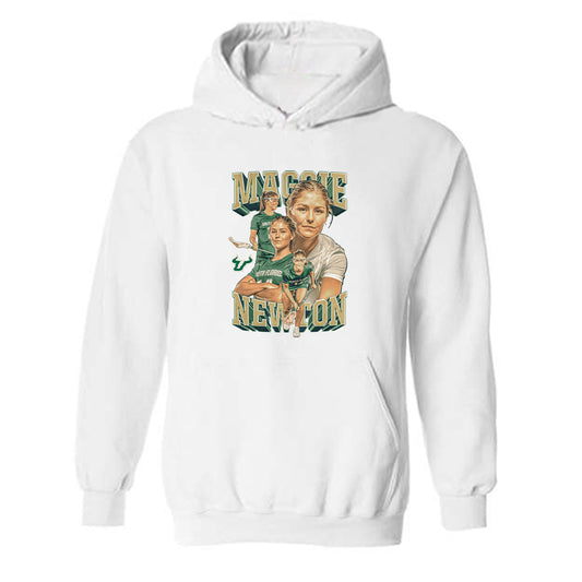 USF - NCAA Women's Lacrosse : Maggie Newton - Player Collage Hooded Sweatshirt-0