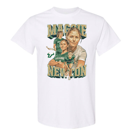 USF - NCAA Women's Lacrosse : Maggie Newton - Player Collage T-Shirt-0
