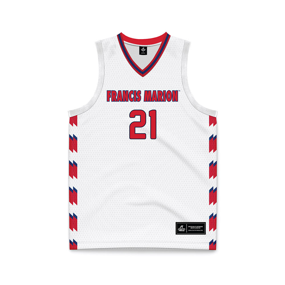 Francis Marion - NCAA Women's Basketball : Amaya Wroten - White Basketball Jersey-0