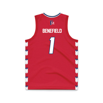 Francis Marion - NCAA Women's Basketball : Jaliyah Benefield - Red Basketball Jersey-1