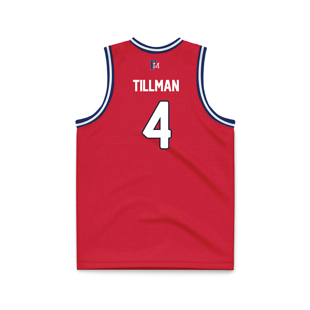 Francis Marion - NCAA Men's Basketball : AuMauri Tillman - Red Basketball Jersey-1