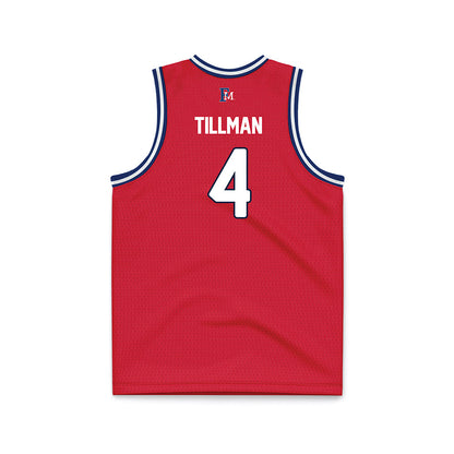 Francis Marion - NCAA Men's Basketball : AuMauri Tillman - Red Basketball Jersey-1