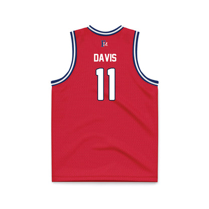 Francis Marion - NCAA Men's Basketball : Kennard Davis - Red Basketball Jersey-1
