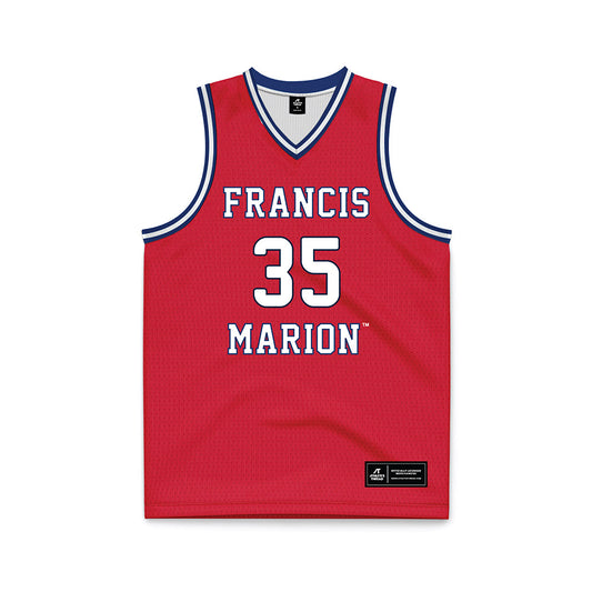 Francis Marion - NCAA Men's Basketball : Jaden Broughton - Red Basketball Jersey-0