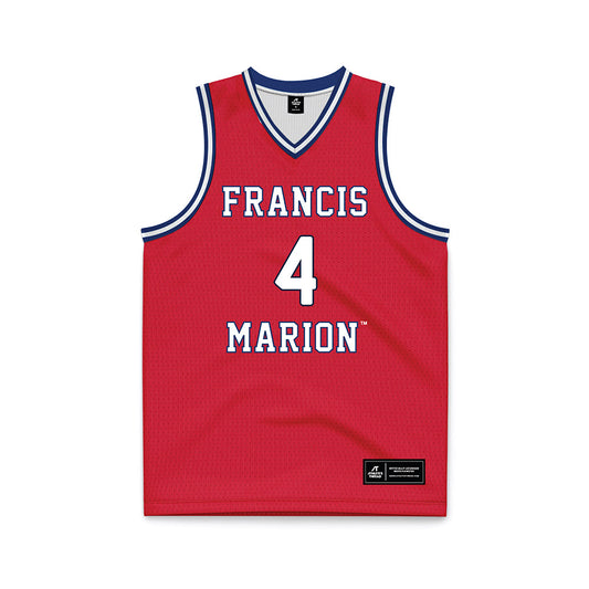 Francis Marion - NCAA Men's Basketball : AuMauri Tillman - Red Basketball Jersey-0