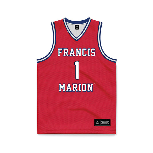 Francis Marion - NCAA Men's Basketball : Shannon Davis - Red Basketball Jersey-0
