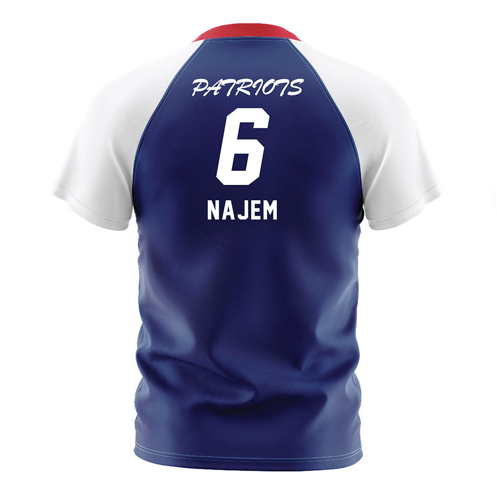Francis Marion - NCAA Men's Soccer : Toufik Najem - Blue Soccer Jersey-1