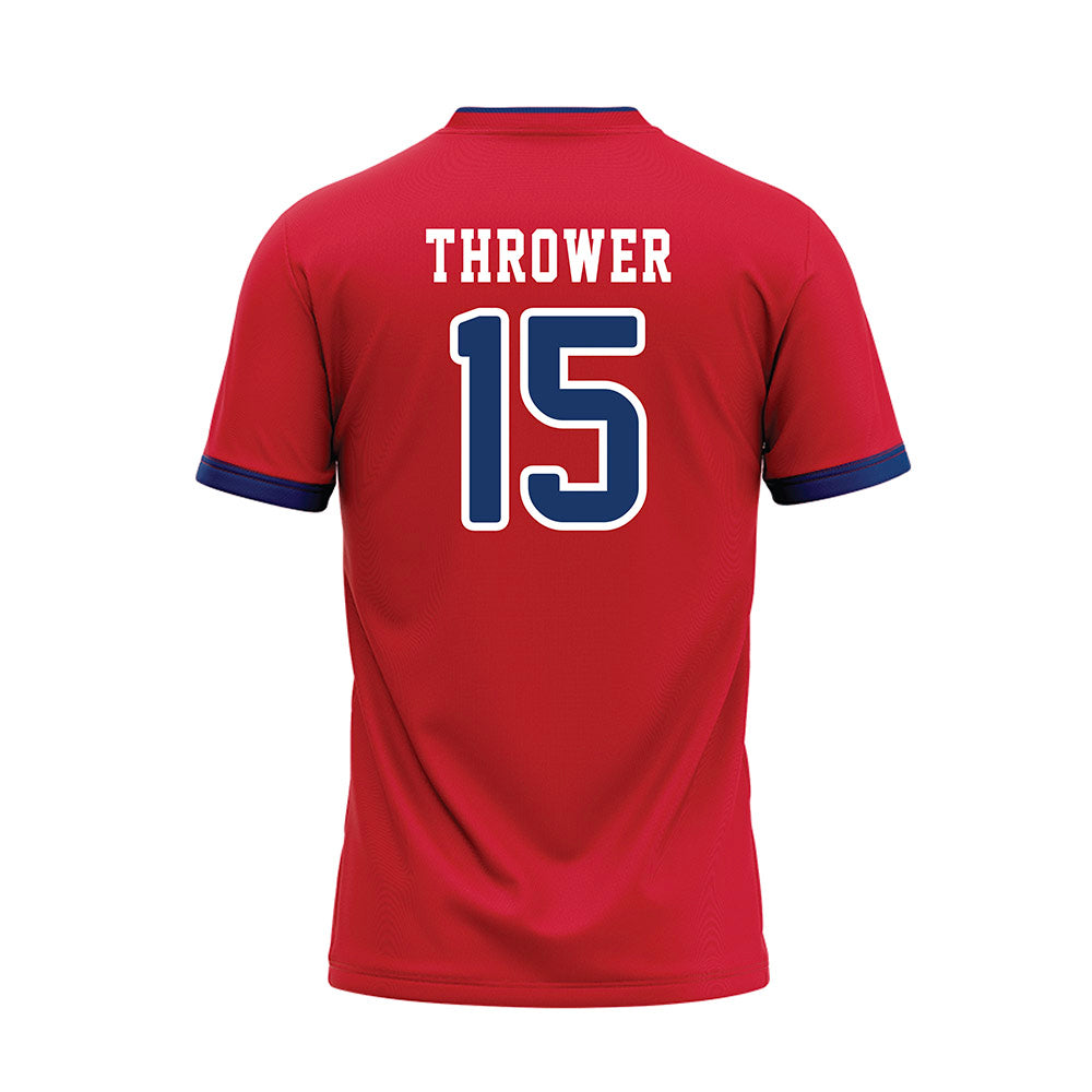 Francis Marion - NCAA Softball : Anderson Thrower - Red Baseball Jersey-1