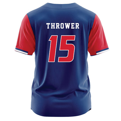 Francis Marion - NCAA Softball : Anderson Thrower - Blue Jersey-1
