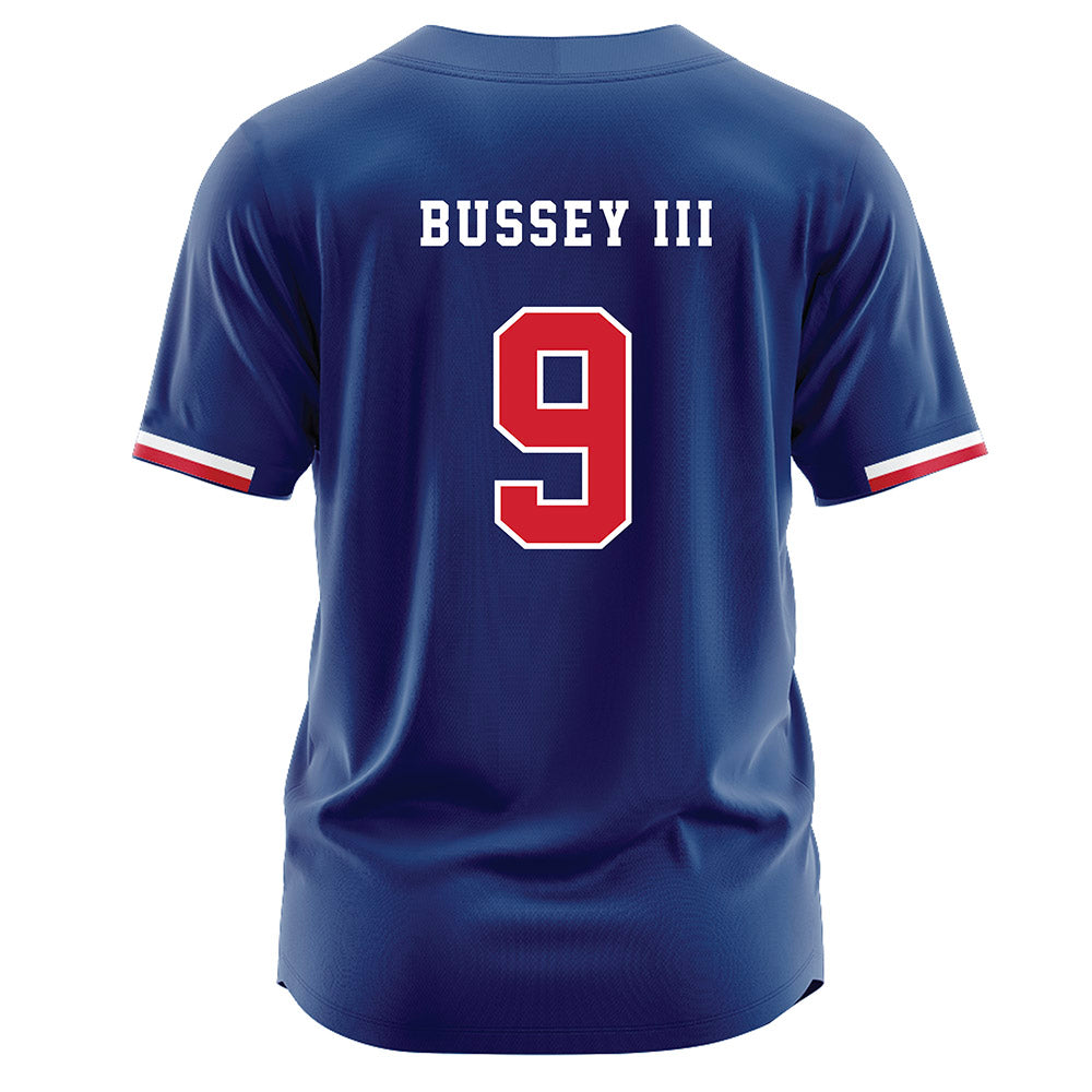 Francis Marion - NCAA Baseball : Charlie Bussey III - Blue Jersey-1