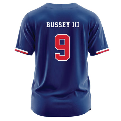 Francis Marion - NCAA Baseball : Charlie Bussey III - Blue Jersey-1