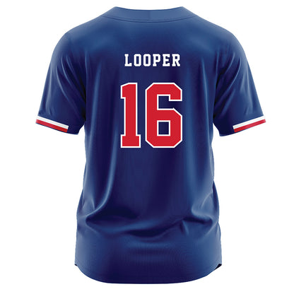 Francis Marion - NCAA Baseball : Hunter Looper - Blue Jersey-1