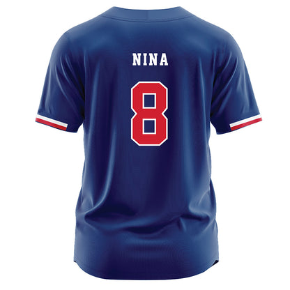 Francis Marion - NCAA Baseball : Adrian Nina - Blue Jersey-1