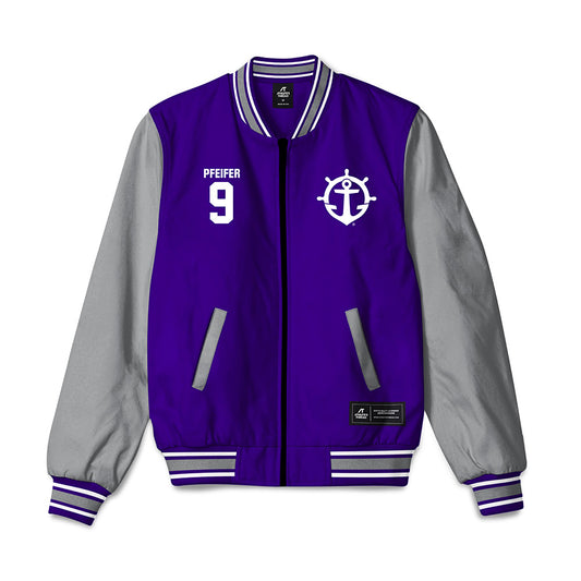 Portland - NCAA Baseball : Isaac Pfeifer - Bomber Jacket-0