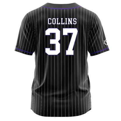 Portland - NCAA Baseball : Austin Collins - Black Jersey-1