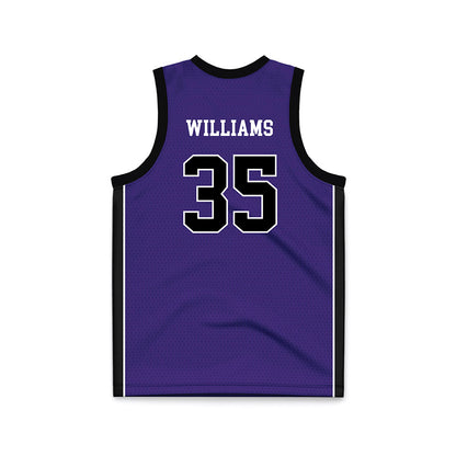 Portland - NCAA Men's Basketball : Cameron Williams - Purple Basketball Jersey-1