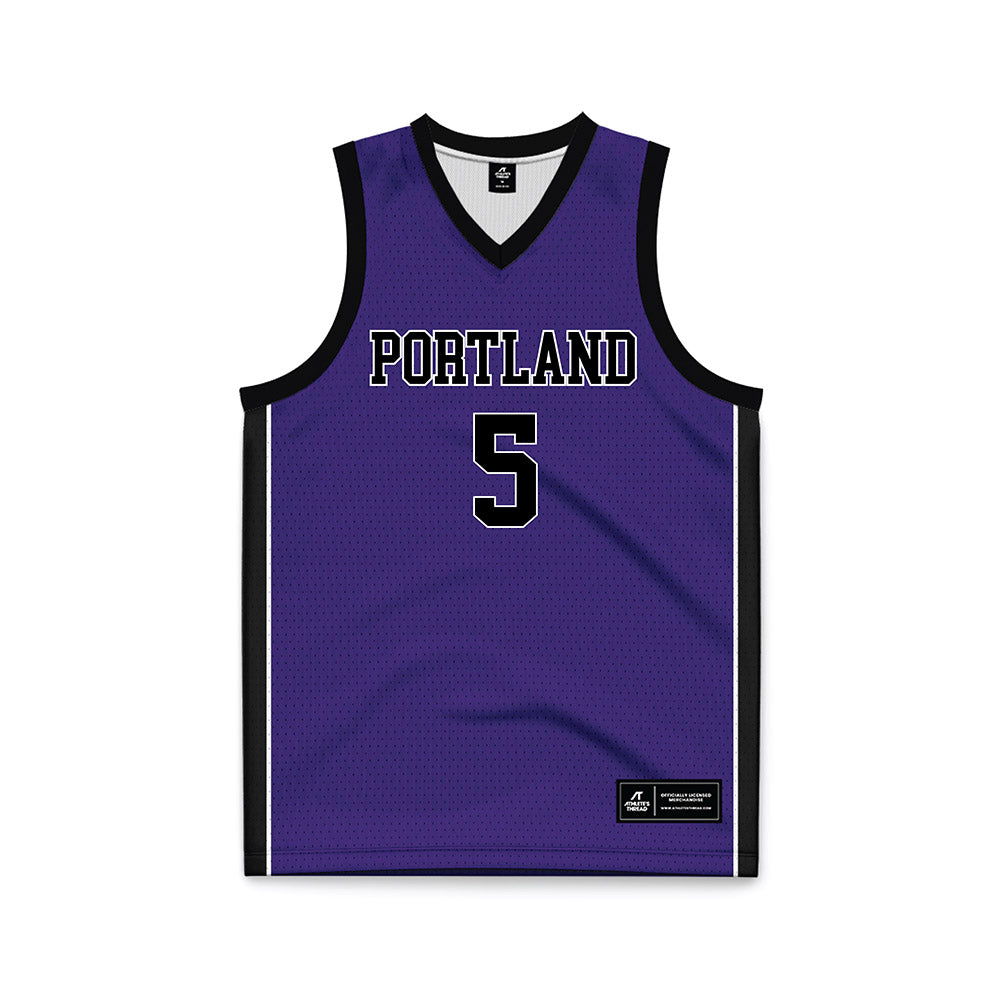 Portland - NCAA Men's Basketball : Chris Austin - Purple Basketball Jersey-0