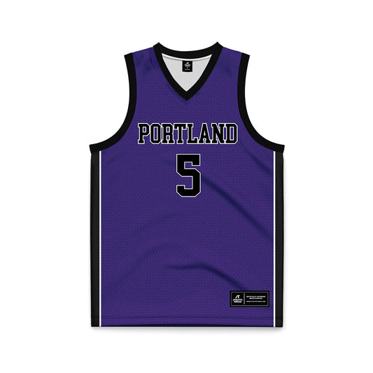 Portland - NCAA Men's Basketball : Chris Austin - Purple Basketball Jersey-0