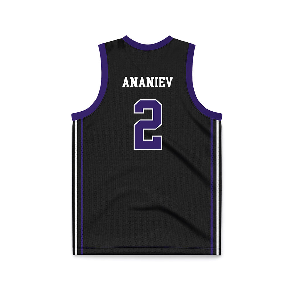 Portland - NCAA Women's Basketball : Dyani Ananiev - Black Basketball Jersey-1