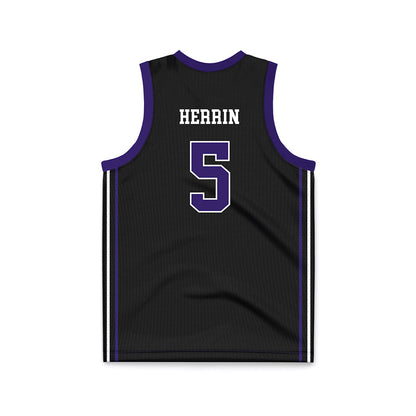 Portland - NCAA Women's Basketball : Aubrey Herrin - Black Basketball Jersey-1