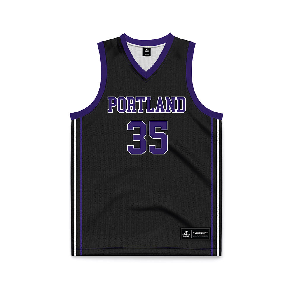 Portland - NCAA Women's Basketball : Alexis Mark - Black Basketball Jersey-0