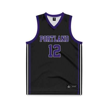 Portland - NCAA Women's Basketball : Brynn Smith - Black Basketball Jersey-0