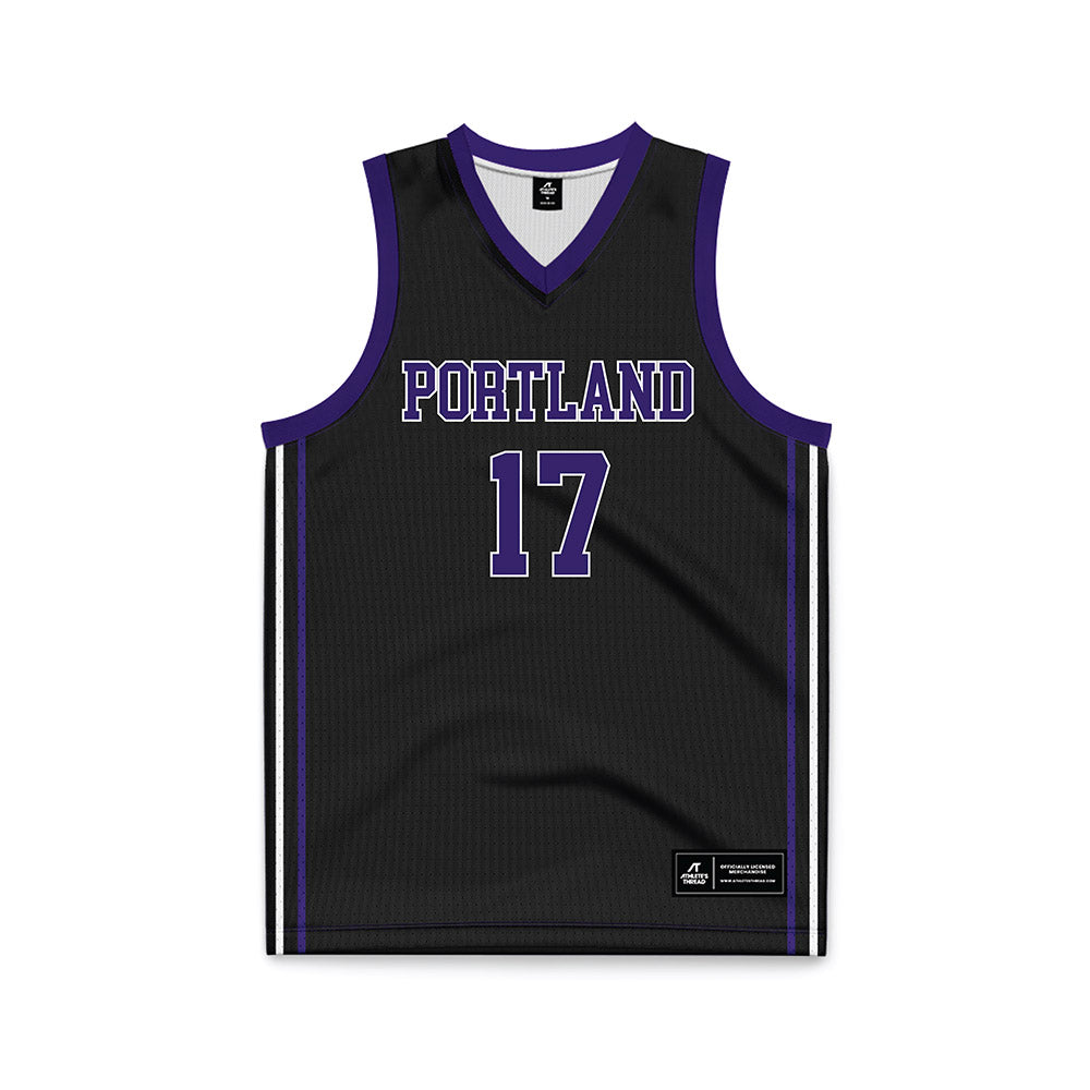 Portland - NCAA Women's Basketball : Nicole Anderson - Black Basketball Jersey-0