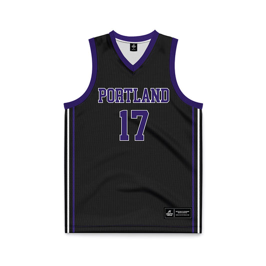 Portland - NCAA Women's Basketball : Nicole Anderson - Black Basketball Jersey-0