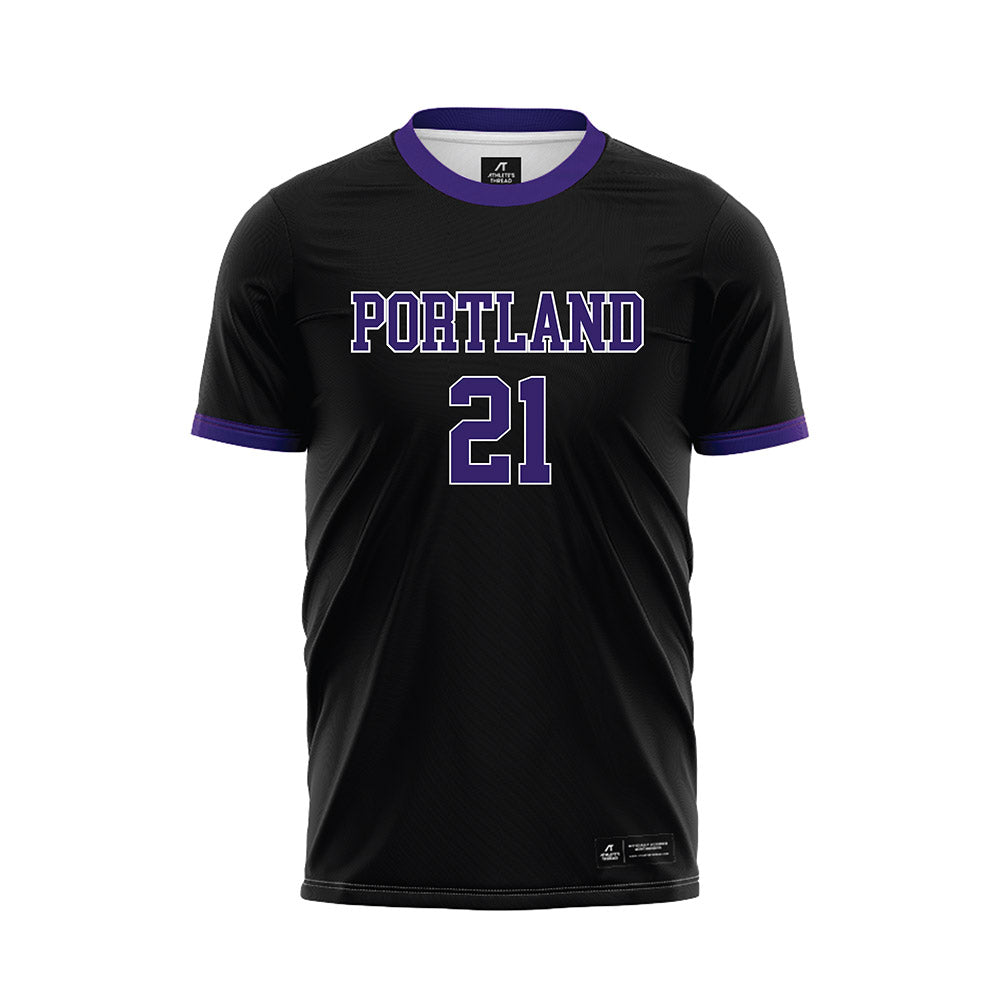 Portland - NCAA Women's Soccer : Tayvi Khann - Black Soccer Jersey-0