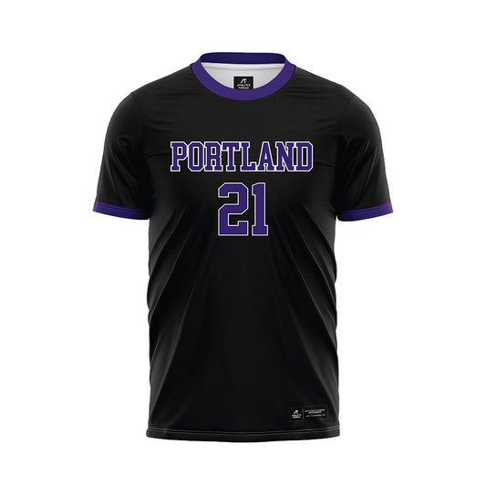 Portland - NCAA Women's Soccer : Tayvi Khann - Black Soccer Jersey-0