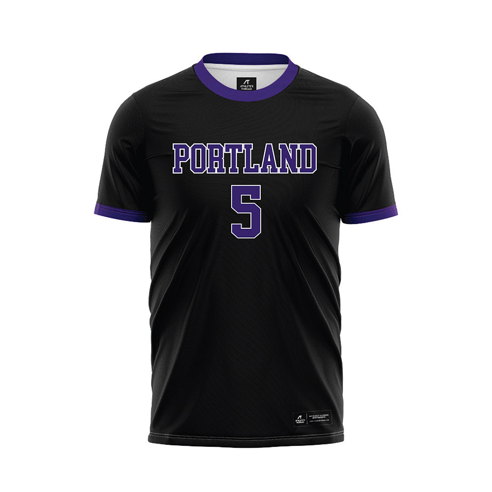 Portland - NCAA Women's Soccer : Jordyn Womack - Black Soccer Jersey-0