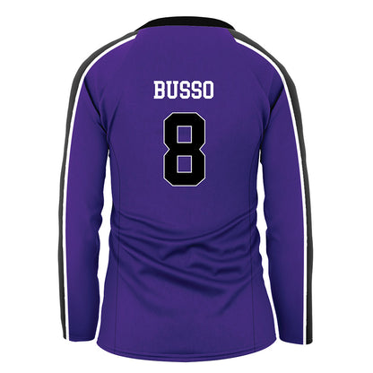 Portland - NCAA Women's Volleyball : Lucia Busso - Purple Volleyball Jersey-1