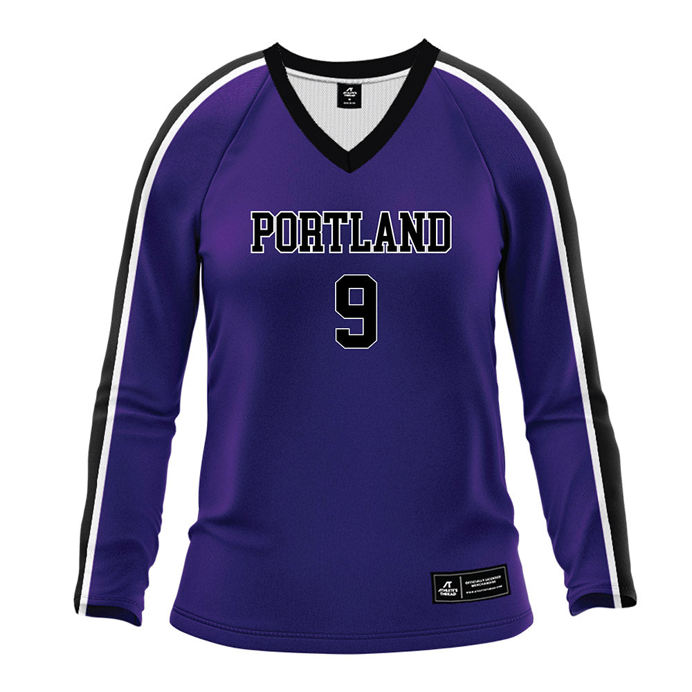Portland - NCAA Women's Volleyball : Lila Krall - Purple Volleyball Jersey-0