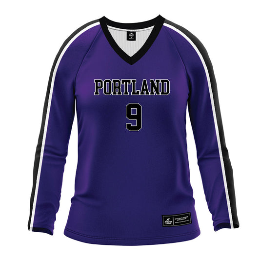 Portland - NCAA Women's Volleyball : Lila Krall - Purple Volleyball Jersey-0