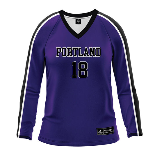 Portland - NCAA Women's Volleyball : Taina Kaauwai - Purple Volleyball Jersey-0