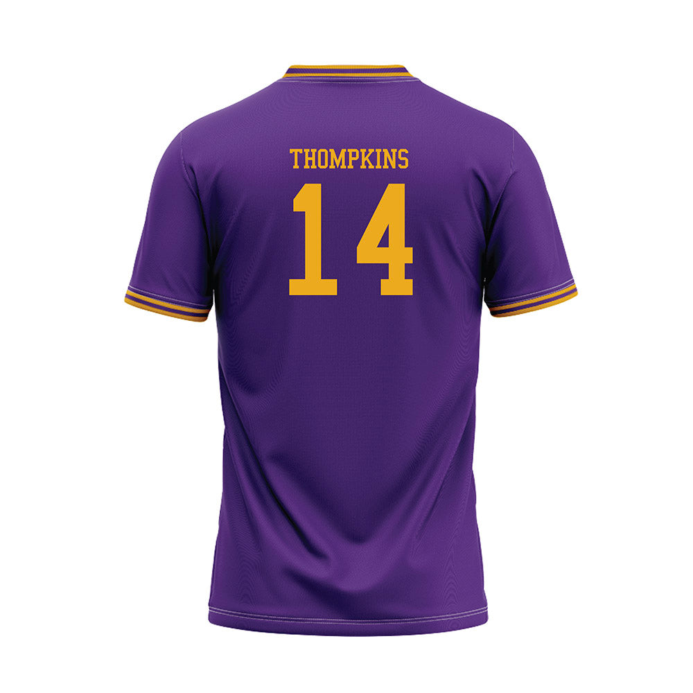 PVAMU - NCAA Baseball : KALEB THOMPKINS - Purple Baseball Jersey-1
