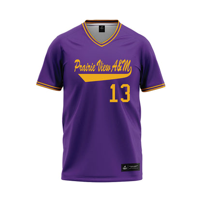 PVAMU - NCAA Baseball : Dakari Hayes - Purple Baseball Jersey-0