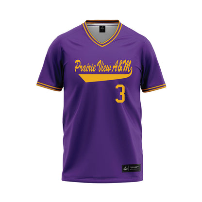 PVAMU - NCAA Baseball : Basilio Williams - Purple Baseball Jersey-0