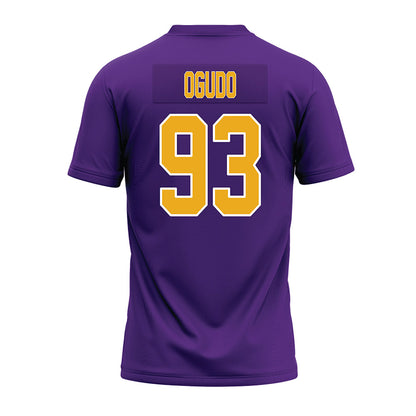 PVAMU - NCAA Football : David Ogudo - Purple Premium Football Jersey-1