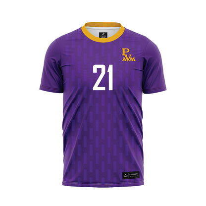 PVAMU - NCAA Women's Soccer : Destini Twiggs - Purple Soccer Jersey-0