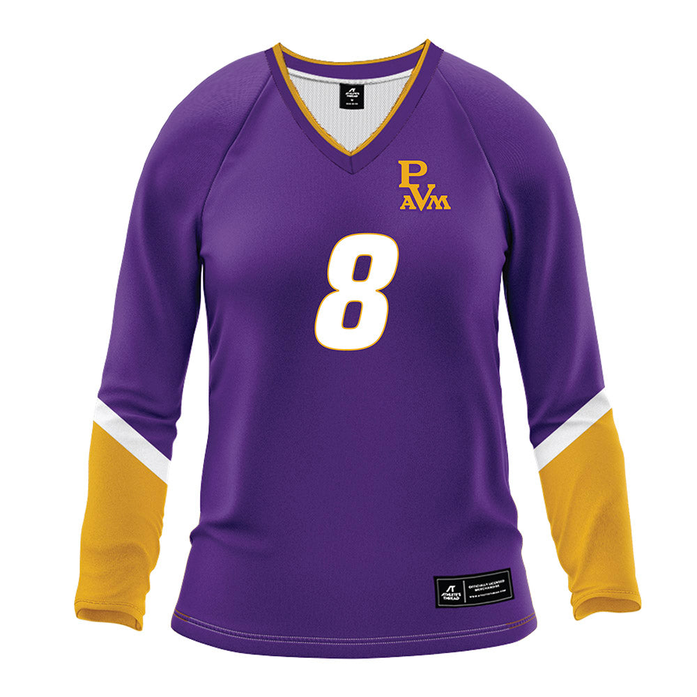 PVAMU - NCAA Women's Volleyball : Jade Smith - Purple Volleyball Jersey-0