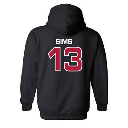 CWU - NCAA Women's Basketball : Capri Sims - Classic Shersey Hooded Sweatshirt-1