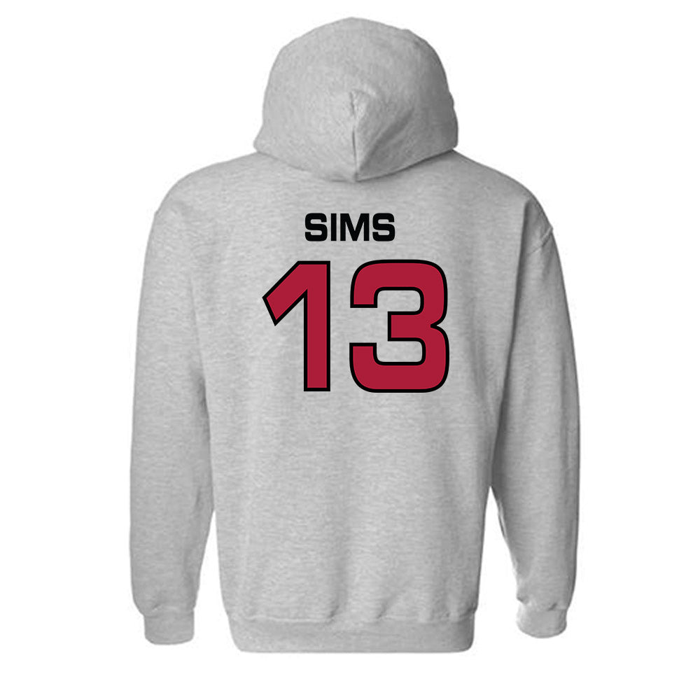 CWU - NCAA Women's Basketball : Capri Sims - Classic Shersey Hooded Sweatshirt-1